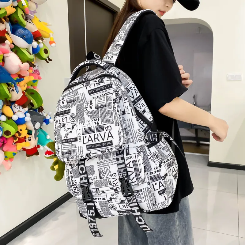 HCXK Nylon Backpack Regular Unisex Multicolor-12