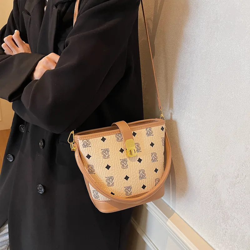 HCXK PU Handbag, Shoulder Bag, Crossbody Bag Women's White & Black/Black/Brown/Pink/Khaki-22