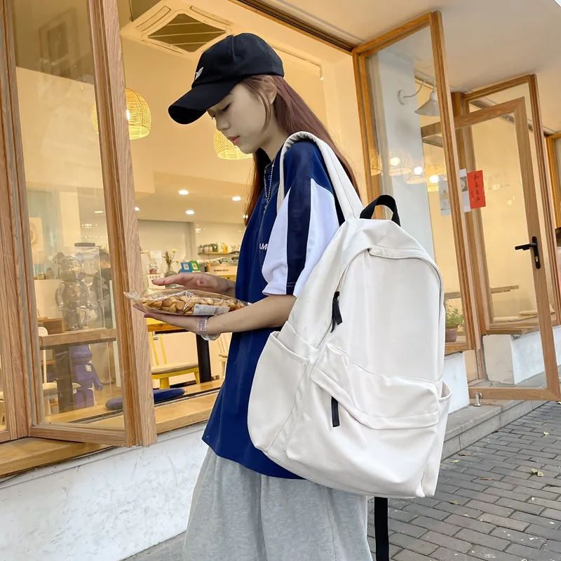 HCXK Nylon Backpack Unisex Black/White/Red/Blue-18