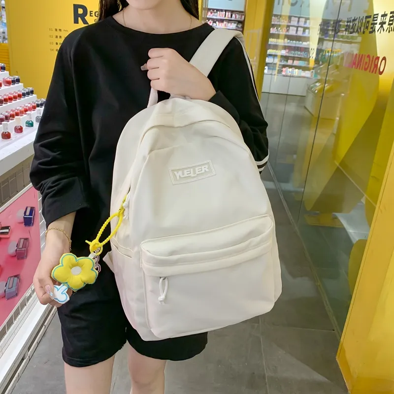 HCXK Nylon Backpack Unisex White/Black/Green/Blue/Pink-6