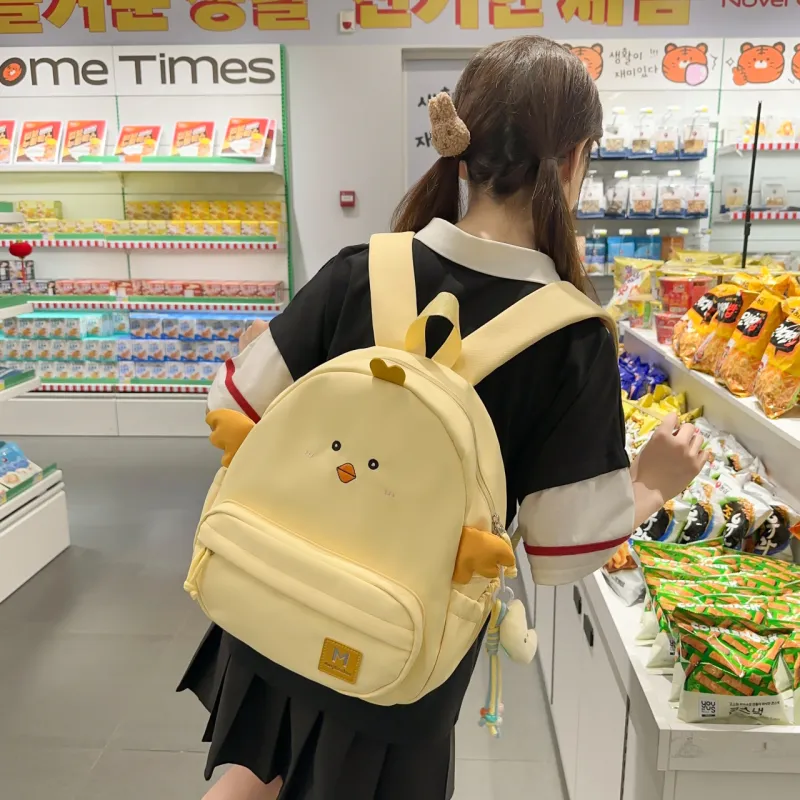 HCXK Nylon Backpack Unisex Yellow/Black/White-5