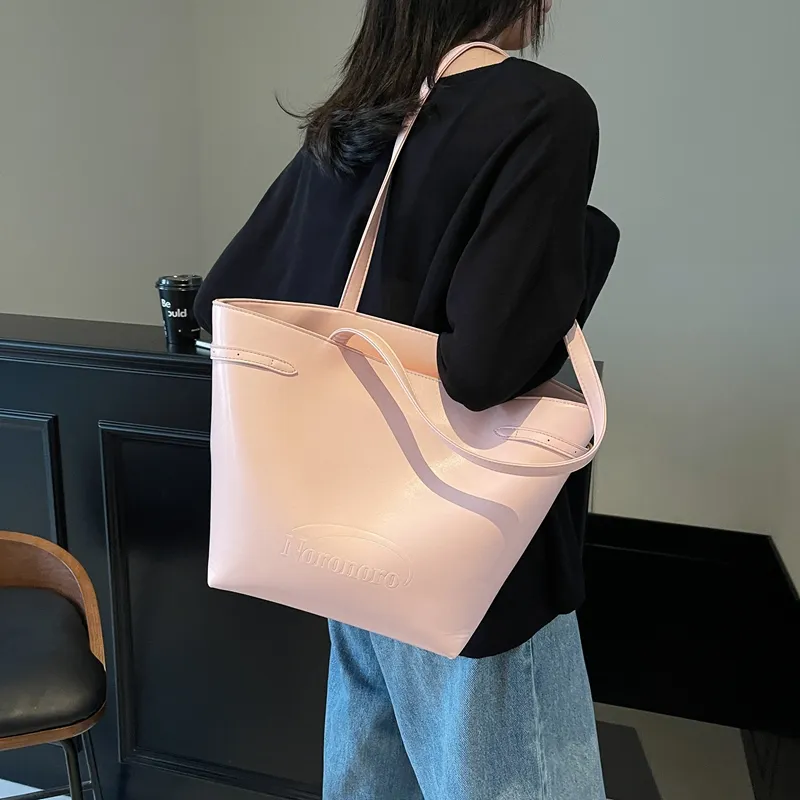 HCXK PU Trendy Fashion Korea Tote Preppy Style Shoulder Bag Regular Women's Multicolor-4