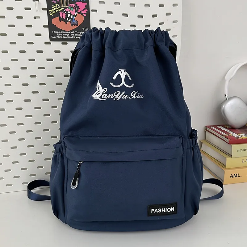 HCXK Nylon Backpack Regular Unisex Black/Ecru/Burgundy/Light Blue/Dark Blue/Khaki-21