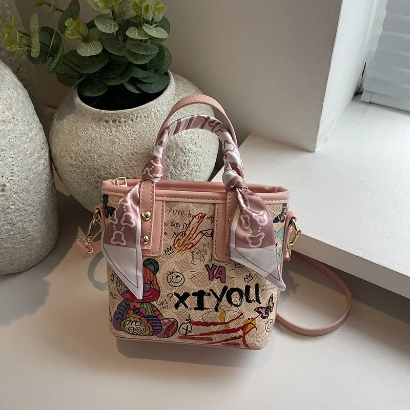HCXK PU Fashion Versatile Handheld Basket Bag Crossbody Bag Handbag Regular Women's Multicolor-24