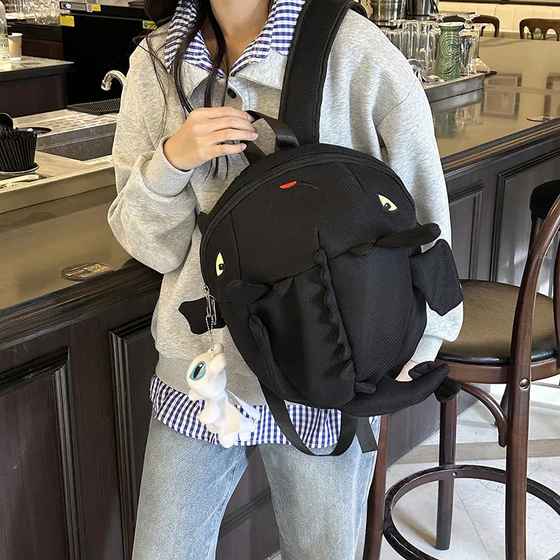 HCXK Nylon Fabric Backpack Unisex White/Black/Gray/Neon Green-10