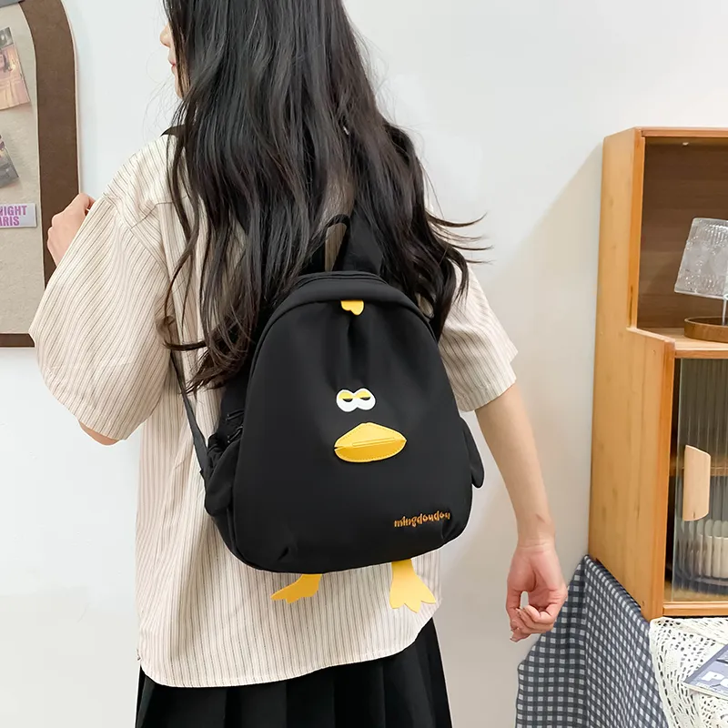 HCXK Nylon Backpack Women's Ecru/Black/Pink/Yellow-17