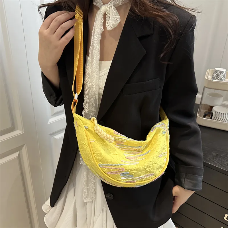 HCXK Special Fabric Shoulder Bag Women's Multicolor-15