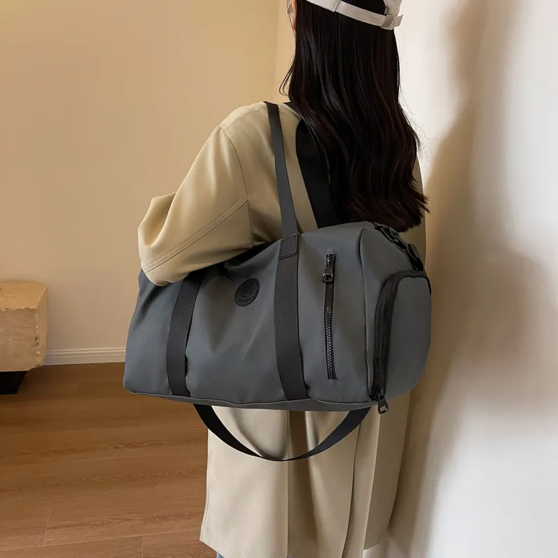 HCXK Fabric One Shoulder Travel Bag Unisex Multicolor-8