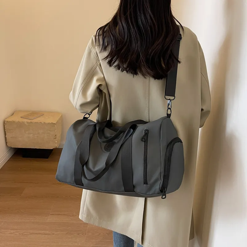 HCXK Fabric One Shoulder Travel Bag Unisex Multicolor-11