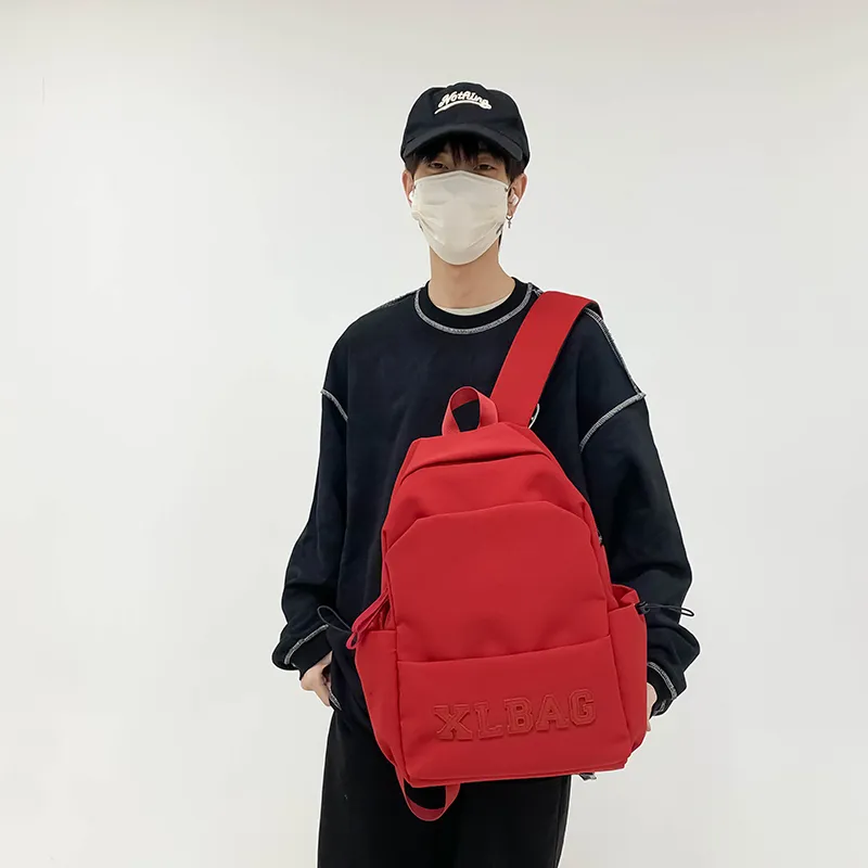 HCXK Nylon Backpack Unisex Ecru/Black/Gray/Burgundy-7