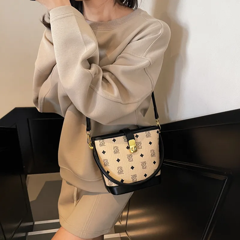 HCXK PU Handbag, Shoulder Bag, Crossbody Bag Women's White & Black/Black/Brown/Pink/Khaki-4