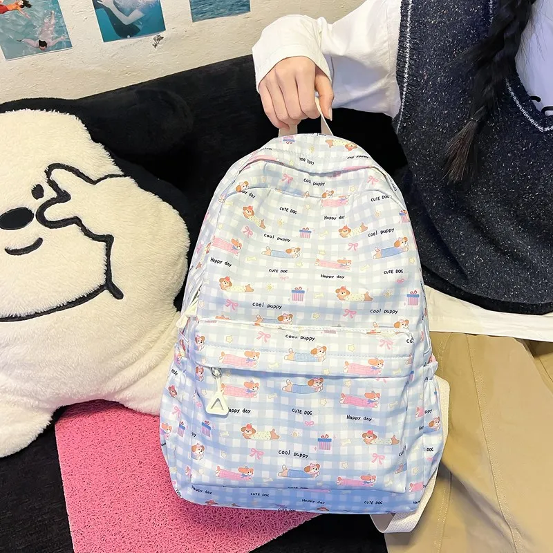 HCXK Composite Cloth Backpack Regular Unisex Blue-11