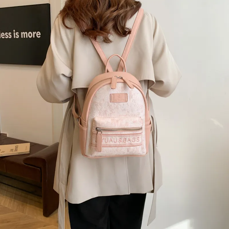 HCXK PU Large Capacity Premium Commute Backpack Regular Women's Multicolor-1