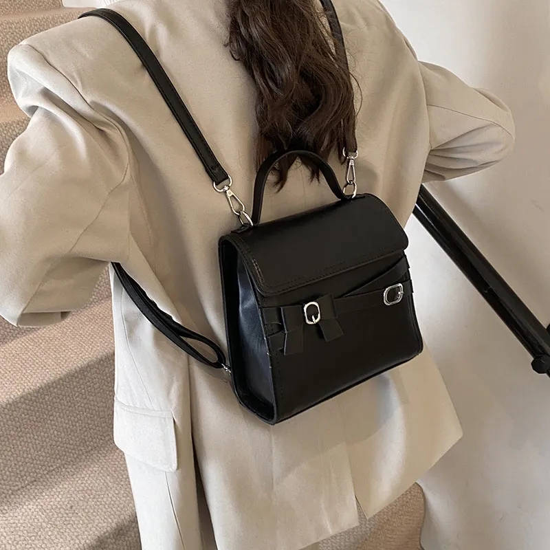 HCXK PU Trendy Maillard Style Backpack Women's Multicolor-14