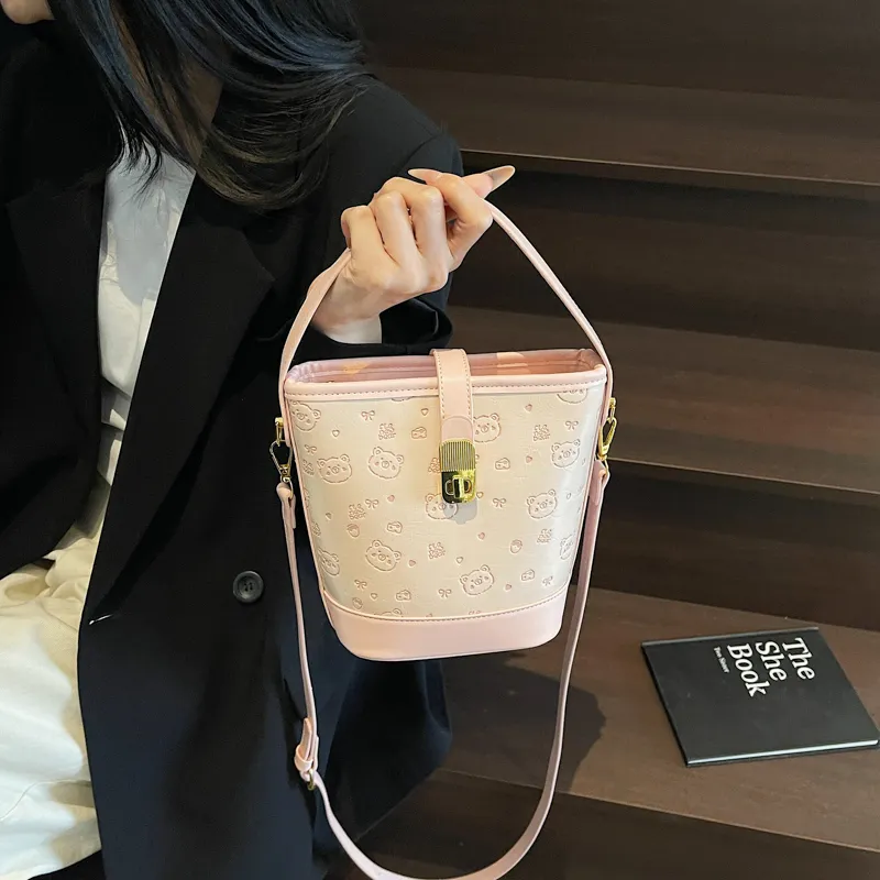 HCXK PU Bucket Bag, Shoulder Bag, Handbag Women's Multicolor-13