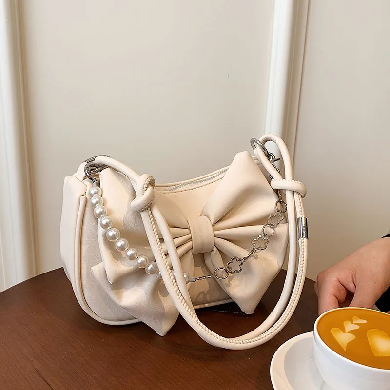HCXK PU Shoulder Bag Regular Women's Ecru/Black/Yellow/Pink-1