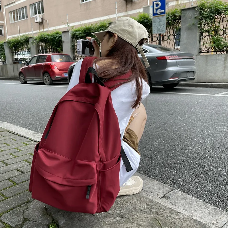 HCXK Nylon Backpack Unisex Black/White/Red/Blue-8