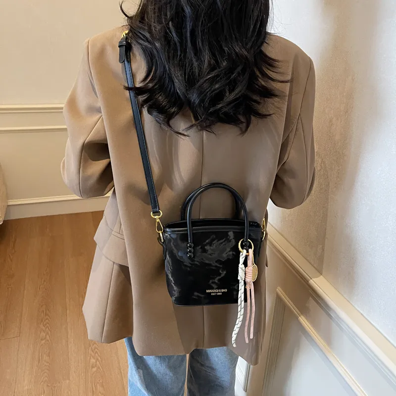 HCXK PU Shoulder Bag Crossbody Bag Casual Korean Style Bucket Bag Handbag Regular Women's Multicolor-17