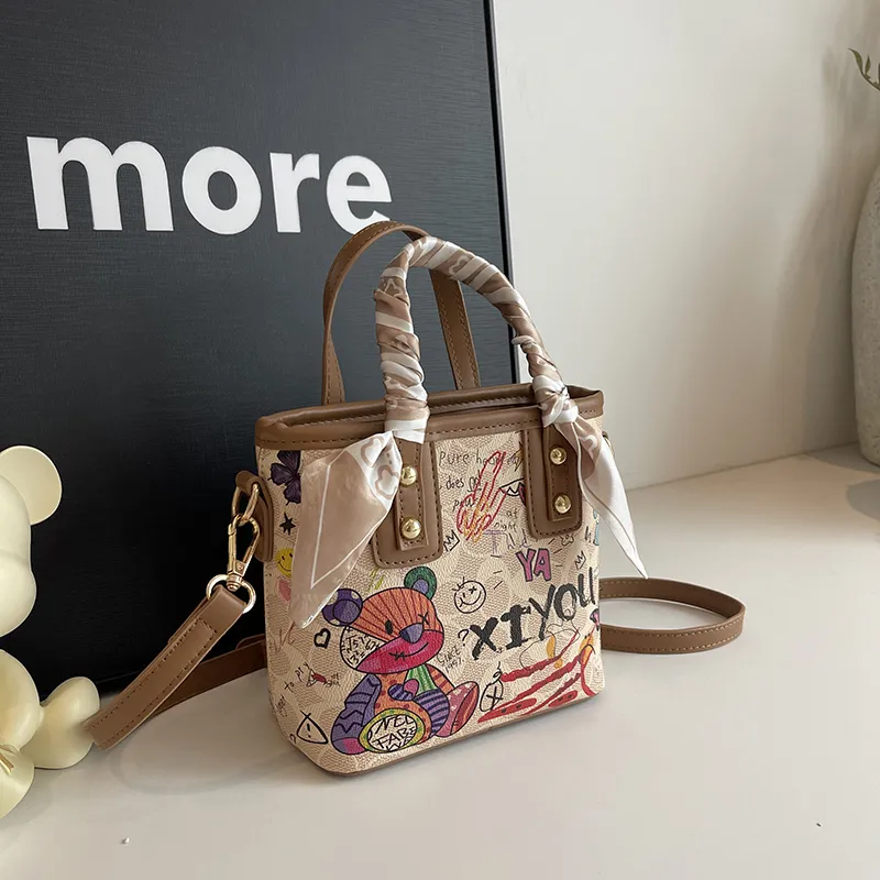HCXK PU Fashion Versatile Handheld Basket Bag Crossbody Bag Handbag Regular Women's Multicolor-14