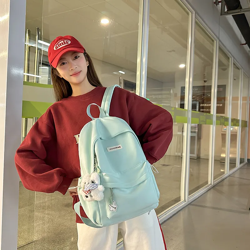 HCXK Nylon Backpack Unisex Blue/Green/Yellow/Black/White-7