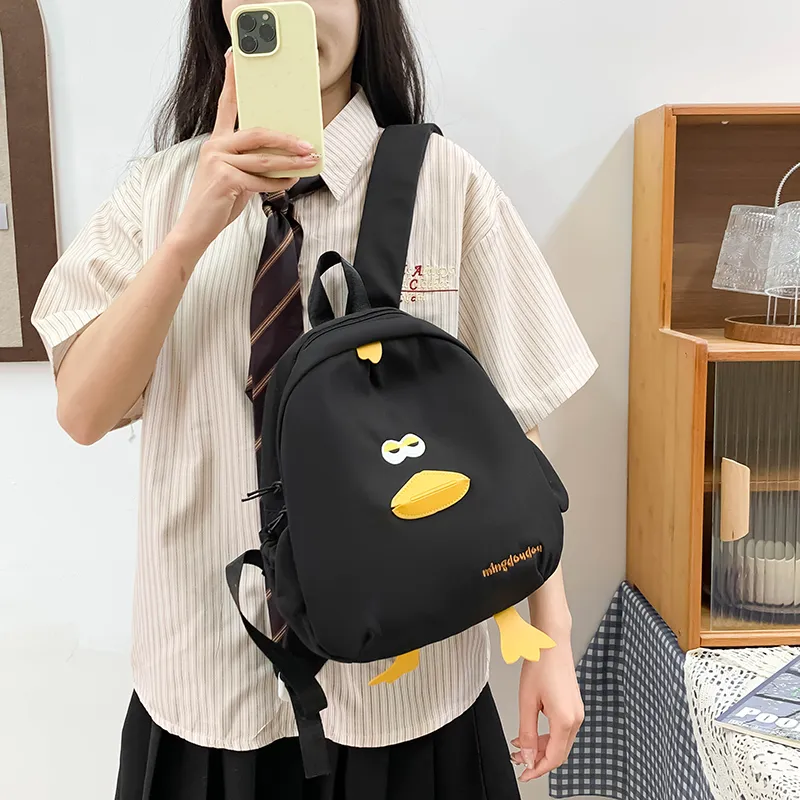 HCXK Nylon Backpack Women's Ecru/Black/Pink/Yellow-13