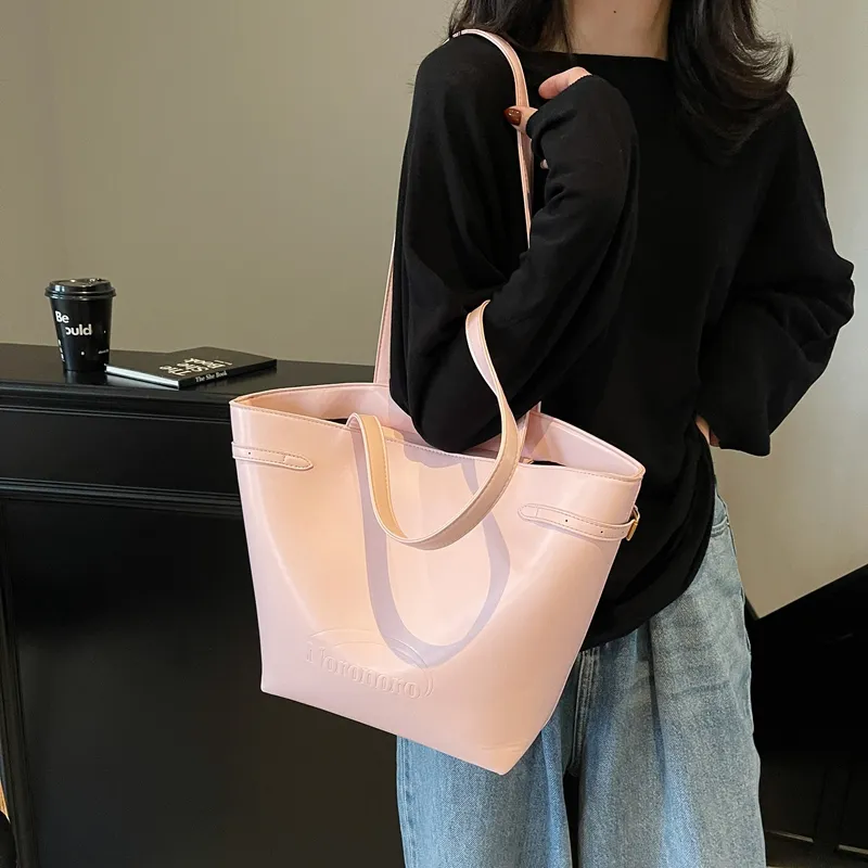 HCXK PU Trendy Fashion Korea Tote Preppy Style Shoulder Bag Regular Women's Multicolor-2