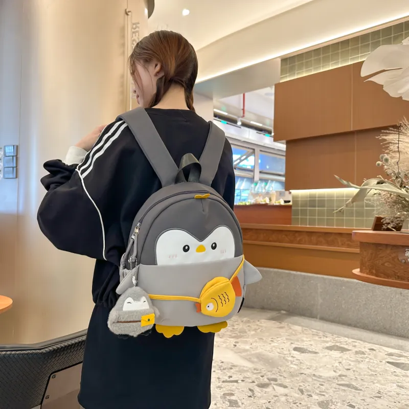 HCXK Nylon Backpack Regular Unisex Gray/Pink-10
