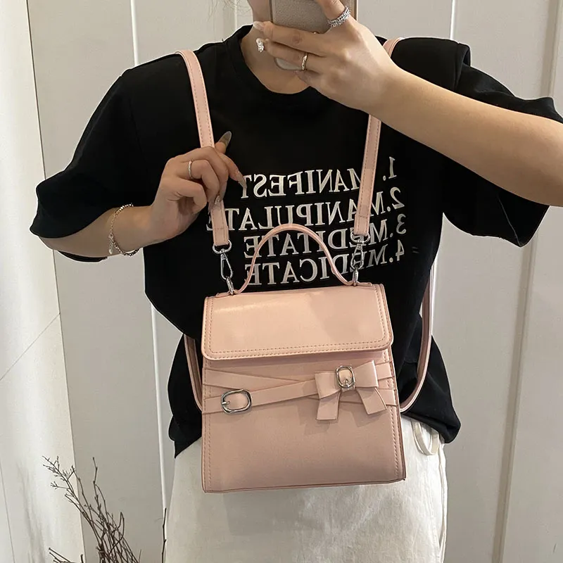 HCXK PU Trendy Maillard Style Backpack Women's Multicolor-23