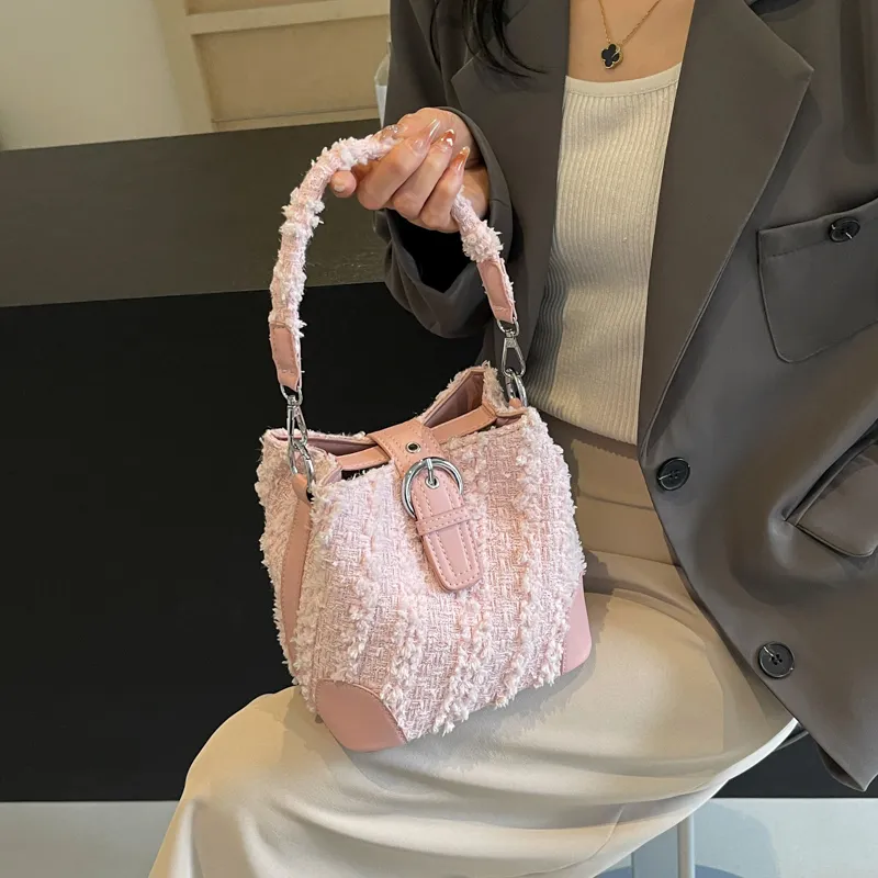 HCXK Fabric Bucket Bags Handbags Women's Multicolor-16