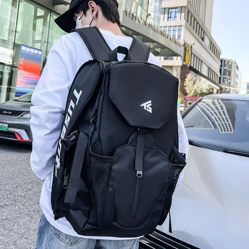 HCXK Oxford Backpack Unisex Gray/Black/Red-10