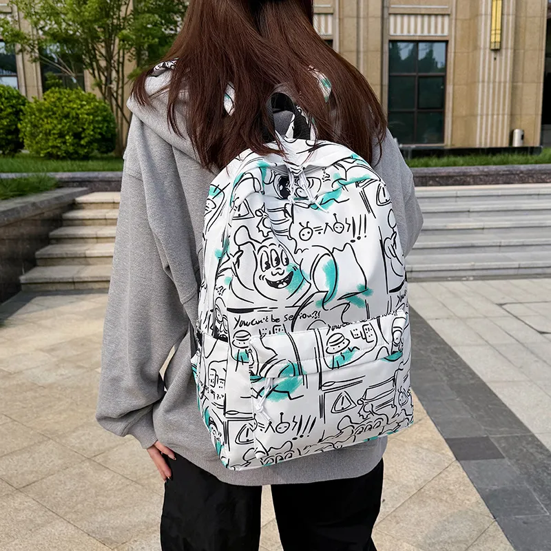 HCXK Nylon Backpack Unisex White/Gray-2