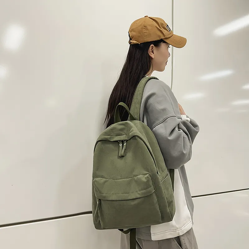 HCXK Nylon Backpack Unisex Black/White/Green/Burgundy/Khaki-15