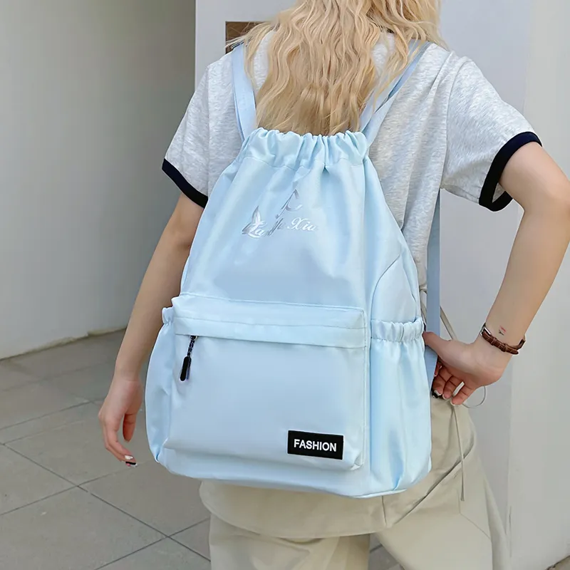 HCXK Nylon Backpack Regular Unisex Black/Ecru/Burgundy/Light Blue/Dark Blue/Khaki-17