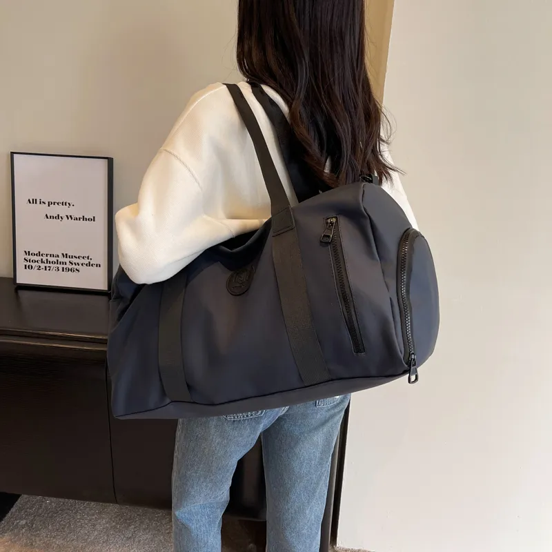HCXK Fabric One Shoulder Travel Bag Unisex Multicolor-29