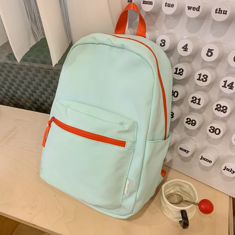 HCXK Nylon Backpack Regular Unisex Yellow/Pink/Green/White/Purple-11