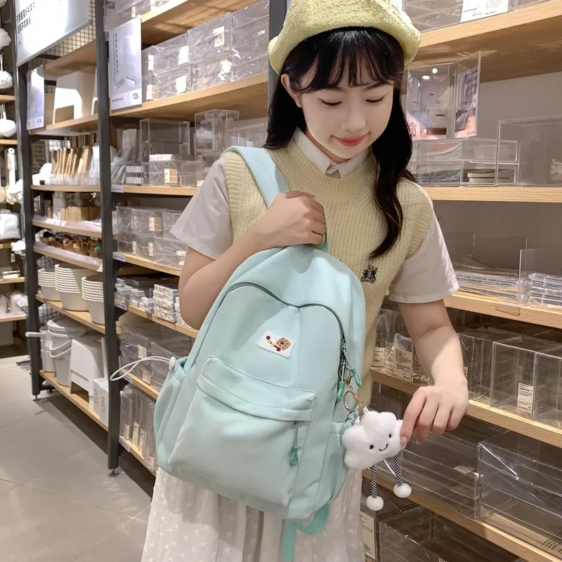 HCXK Nylon Backpack Unisex White/Pink/Black/Blue/Yellow-10