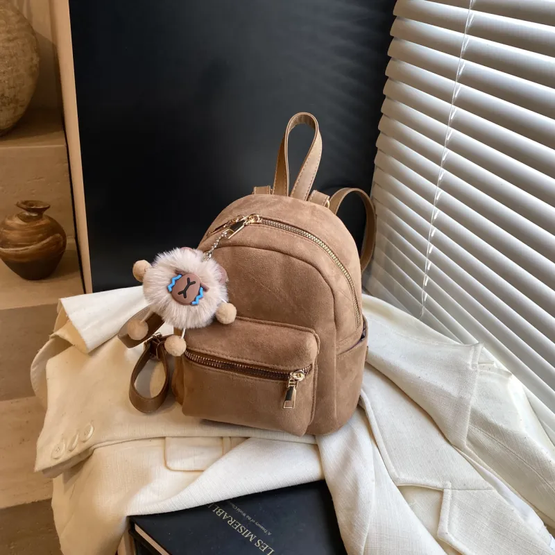 HCXK PU Backpack Women's Gray/Black/Pink/Brown/Coffee-18