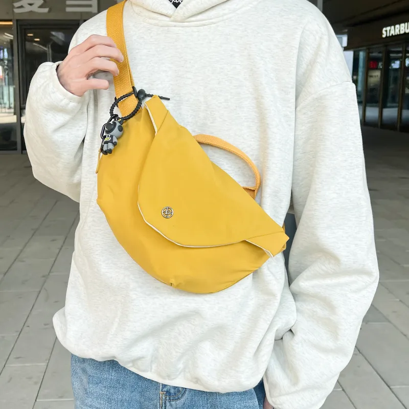 HCXK Nylon All Versatile One Shoulder Lightweight Practical Saddle Chest Handbag Regular Unisex Multicolor-10