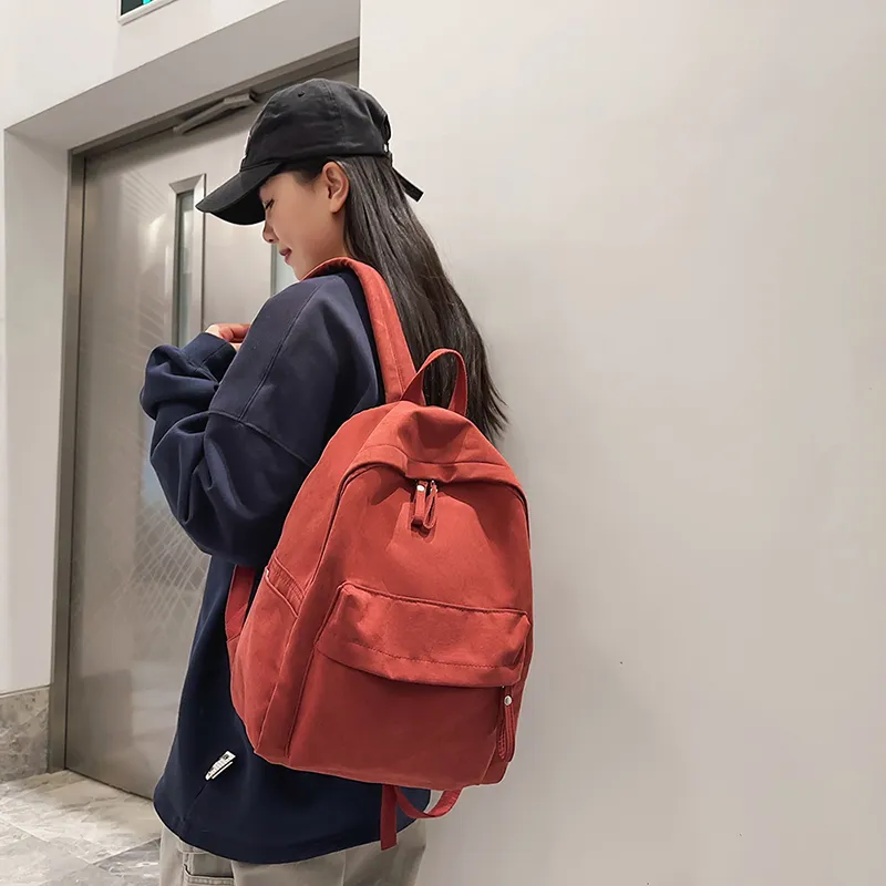 HCXK Nylon Backpack Unisex Black/White/Green/Burgundy/Khaki-23