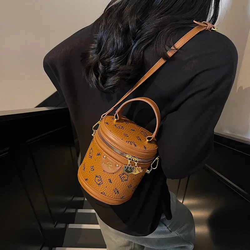 HCXK PU Cylinder Bag Shoulder Bag Crossbody Bag Handbag Women's Multicolor-13
