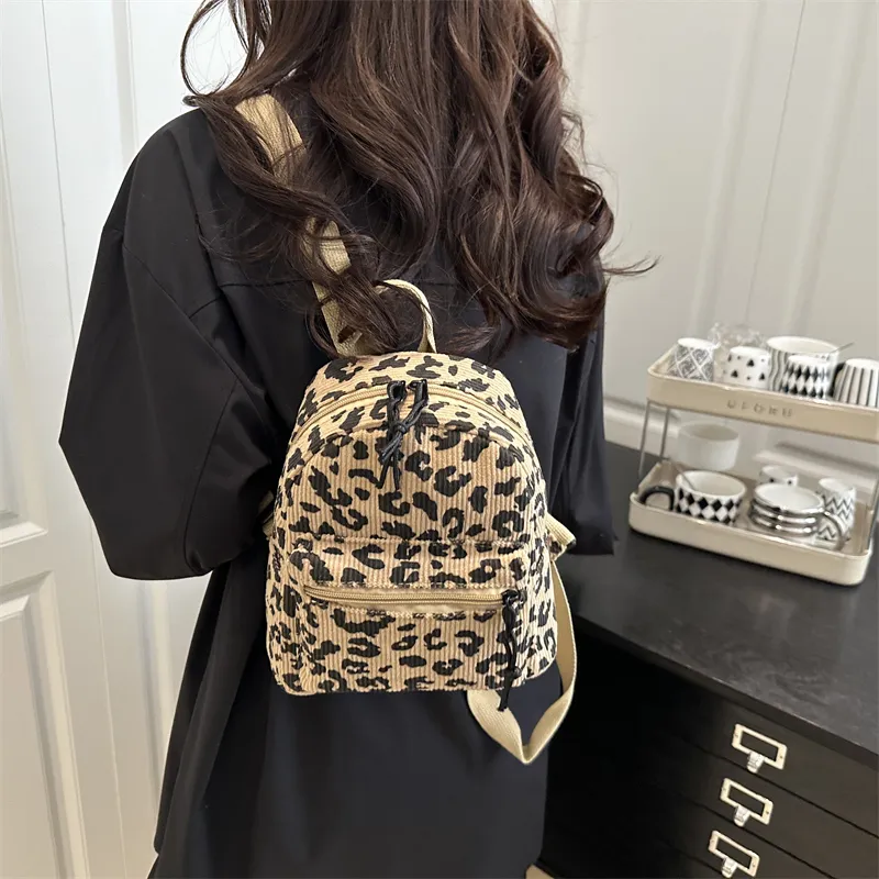 HCXK Polyester Backpack Regular Women's Khaki/Light Brown-5