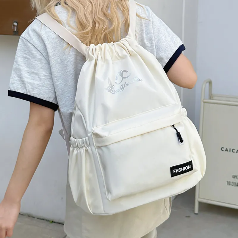 HCXK Nylon Backpack Regular Unisex Black/Ecru/Burgundy/Light Blue/Dark Blue/Khaki-7