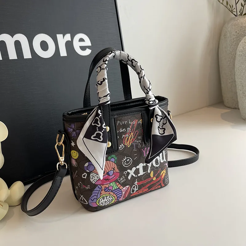 HCXK PU Fashion Versatile Handheld Basket Bag Crossbody Bag Handbag Regular Women's Multicolor-8