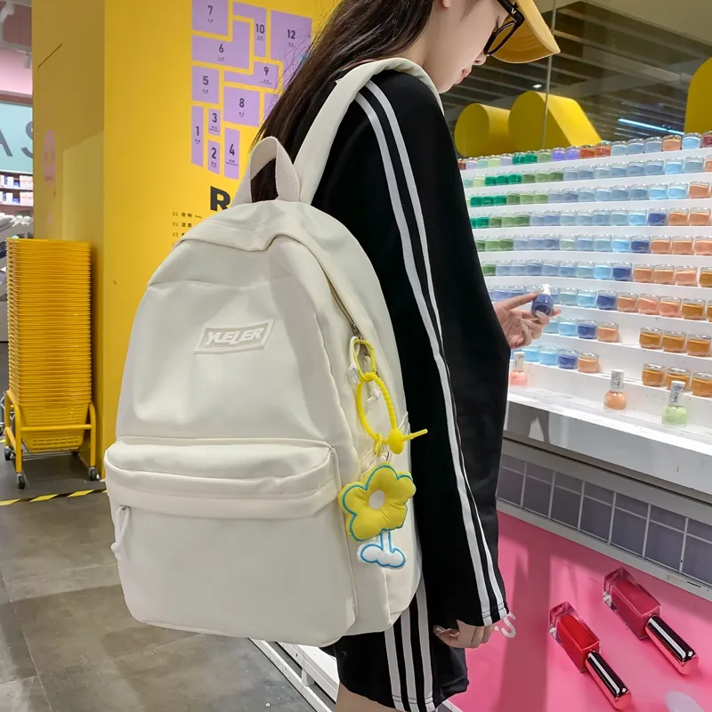 HCXK Nylon Backpack Unisex White/Black/Green/Blue/Pink-8