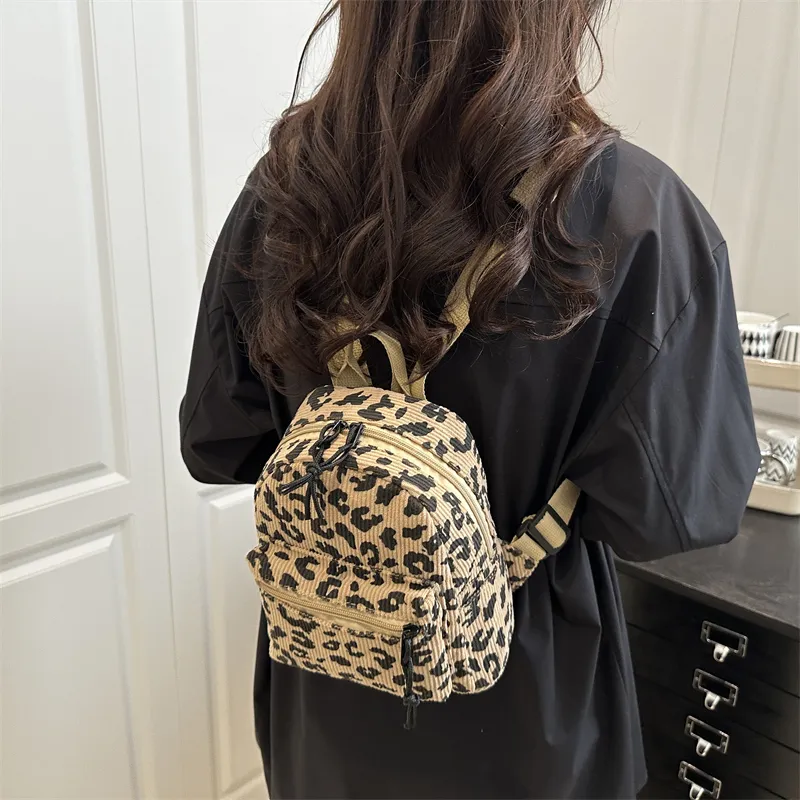 HCXK Polyester Backpack Regular Women's Khaki/Light Brown-3