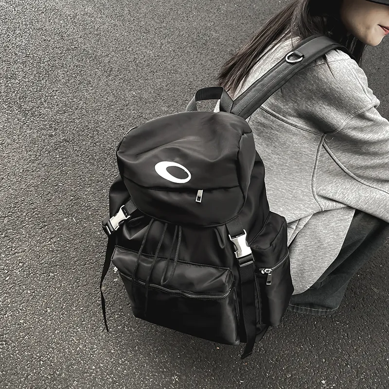 HCXK Nylon Backpack Unisex Black-3