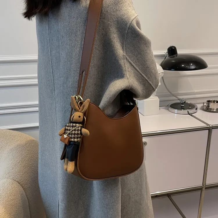 HCXK PU Shoulder Bag Crossbody Bag Regular Women's Black/Coffee/Khaki-2