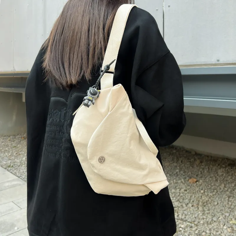 HCXK Nylon All Versatile One Shoulder Lightweight Practical Saddle Chest Handbag Regular Unisex Multicolor-2