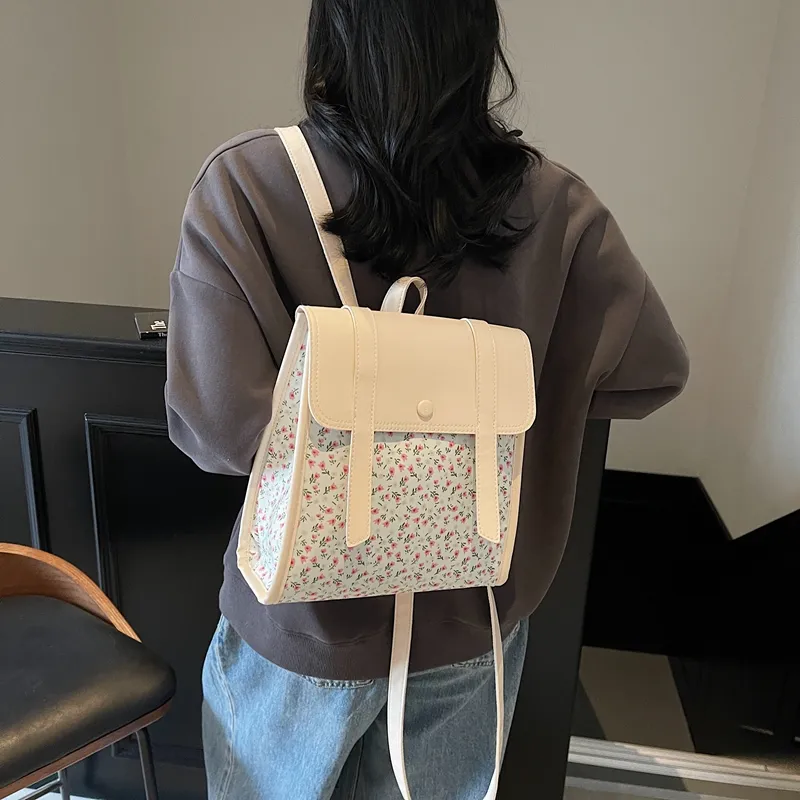 HCXK PU Backpack Unisex Multicolor/Blue-2