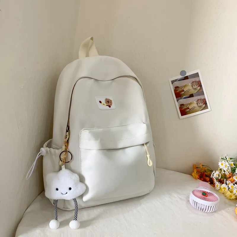 HCXK Nylon Backpack Unisex White/Pink/Black/Blue/Yellow-18
